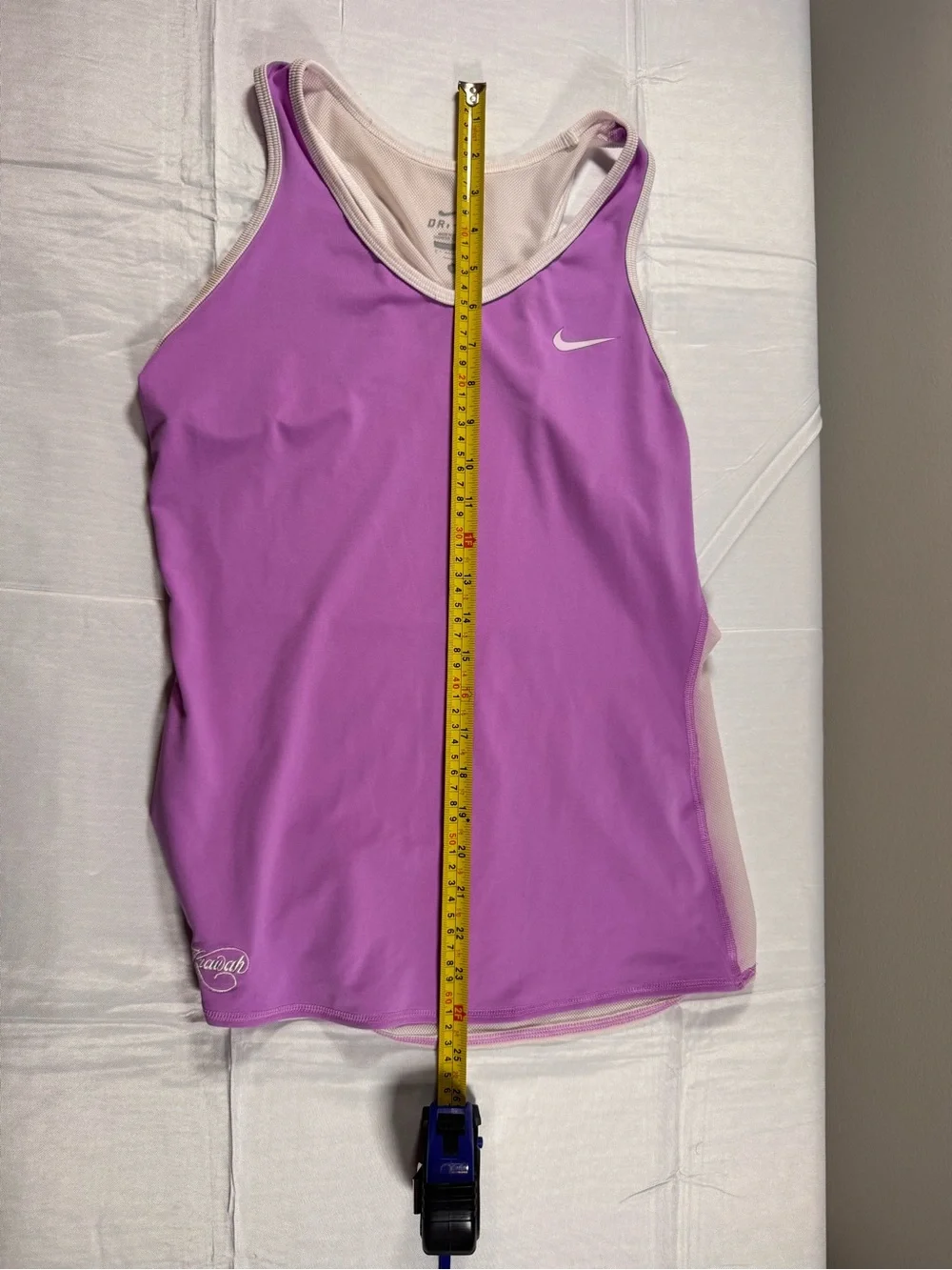 Nike Purple Tennis Tank and Skort with Coral Stripe/White Trim. Kiwah Exclusive
